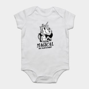Feeling Magical But Also Stabby Unicorn Baby Bodysuit